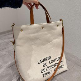 Universite Tote Canvas Grote Capaciteit Schoudertas Boodschappentassen S 2023 Nieuwe Handtas Beroemde Designer Merken Maat 38X40cm