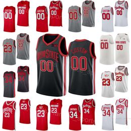 Basketball universitaire 1 Roddy Gayle Jr Jersey Ohio State Buckeyes College 23 Zed Key 10 Jamison Battle 0 Scotty Middleton 34 Felix Okpara 2 Bruce Thornton cousu