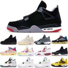 University Blue Jumpman 4s Desert Moss Basketball Chaussures pour hommes Femmes 4 Taupe Haze # 18 White Oreo Bred Sail Black Cat Mens Train Jordon