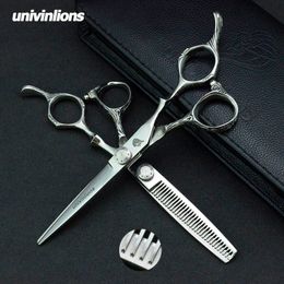 Univinlions, tijeras de corte de pelo de 6 pulgadas, tijeras de peluquero, Kit de tijeras de peluquería profesional, tijeras de peluquero de acero Janpan, herramientas de maquinilla de afeitar para salón de corte