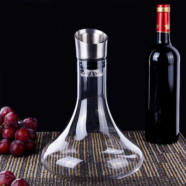 Carafe de vin rouge en verre en verre en cristal sans plomb avec accessoires de vin de décantation rapide intégrés 231222