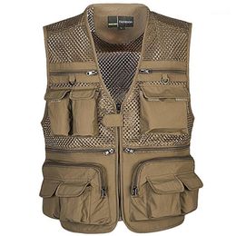 Unloading Tactical Vest Coat Fashion Men's Summer Photographer Waistcoat Mesh Work Sleeveless Jacket Tool Many Pocket Vest Male1 311l