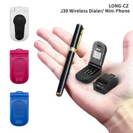 Unlocekd long-cz j30 magic spraak bluetooth dialer enkele simkaart mini flip card telefoon mp3 fm mini mobiele telefoon bluetooth kleinste mini-telefoon