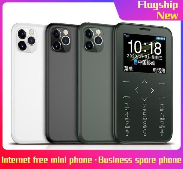 Celulares desbloqueados Teléfonos celulares Celulares Mic Mic Mtk Sim FM MP3 Cámaras de antorcha 400mAh Dialer Bluetooth inalámbrico pequeño Mobile4021753