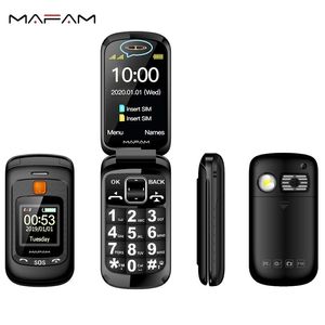 Téléphones portables d'affaires à double affichage débloqués Senior Original plié personnes âgées double carte SIM caméra MP3 MP4 2,4 pouces écran tactile lampe de poche téléphone portable