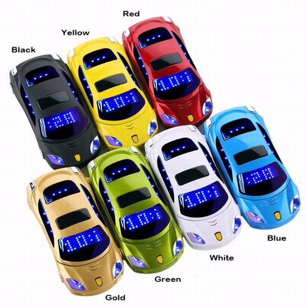 Desbloqueado Mini Flip Cute 911 Car Key Teléfonos móviles Luxury Dual Sim Card Luces LED Magic Voice Bluetooth Marcador Soporte MP3 Recorder dibujos animados Niños Celular