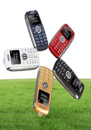 Ontgrendelde mini-mobiele telefoons Bluetooth-kiezer Celular 066 inch met handen Kleine telefoon MP3 Magic Voice Dual Sim Kleinste draden3196586