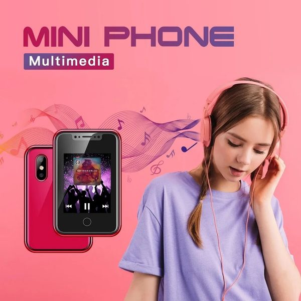 Desbloqueado Nuevo 8XR Mini Super Pequeño teléfono móvil 1.77 pulgadas Pantalla táctil 2G GSM Tarjeta SIM dual MTK6261D 350mAh Cámara MP3 Bluetooth Celular