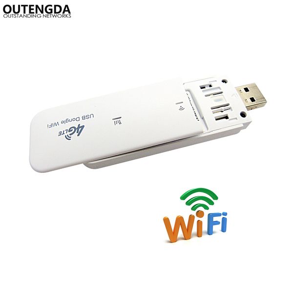 Enrutador de bolsillo desbloqueado 4G LTE, enrutador WiFi USB móvil, punto de acceso de red, enrutador de módem Wi-Fi 3G 4G con ranura para tarjeta SIM