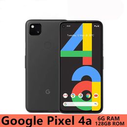 Téléphone portable remis à neuf débloqué Google Pixel 4a 4G 5G Snapdragon 730G 765G LTE 6.2 "Écran 6 Go de RAM 128 Go d'empreintes digitales