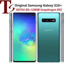 Samsung Galaxy S10 Plus G975U 4G MobilePhone 8GB 128GB Octa Core 6.4 "5 Camera Snapdragon 855 NFC Android Ontgrendeld smart Phone 1pc