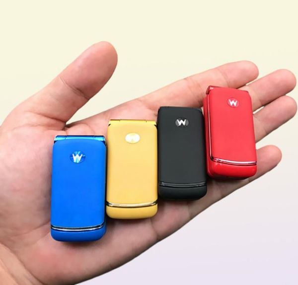 Teléfonos de celda de flip más pequeños desbloqueados Ulcool F1 Antilost GSM GSM Bluetooth Dial Mini Backup Pocket Portable Mobile GIF5326404