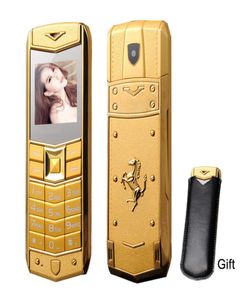 Téléphones mobiles super luxueux débloqués pour hommes et femmes, double carte sim, caméra Mp3, cadre métallique, étui de téléphone portable en acier inoxydable 6630316