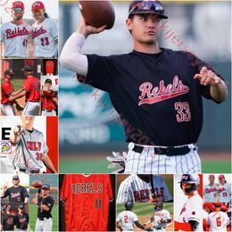 UNLV Runnin 'Rebels Baseball Jersey JP Hefft Kade Higgins Parker Schmidt Santino Panaro Austin Cates Sam Simon Carson Lane Custom Custord 2024 Maillots UNLV