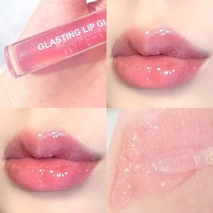 unny Mirror Water Lip Gloss Glaze Huile à lèvres en verre transparent imperméable à l'eau durable liquide rouge à lèvres brillant à lèvres cosmétiques en vrac brillant à l'eau huile à lèvres hydratants 58