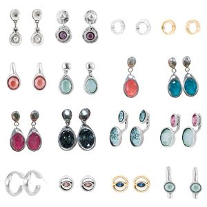 Uno de 50 S925 boucles d'oreilles en argent sterling pour femmes 2023 nouvelles boucles d'oreilles à la mode de grand tempérament boucles d'oreilles en perles design style français