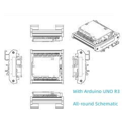 Uno to Din Board Din Rail Mount Screw Terminal Adapter Module voor Arduino Uno R3