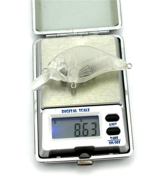 Señuelos de pesca sin pintar en blanco 7 5 cm 10 2 g Shad Tight Wobble Medium Divers Minnows cebos duros Body247a3832187