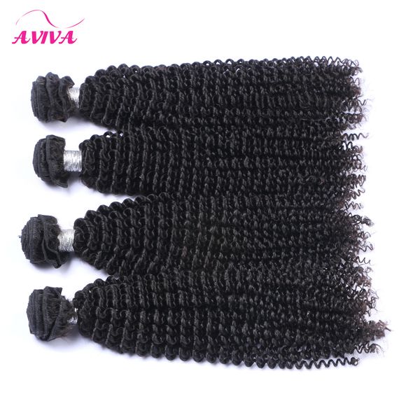 Mongol Kinky Curly Virgin Hair Weaves Bundles 3Pcs / lot Trames de cheveux bouclés mongols non transformés Afro Kinky Curly Remy Extensions de cheveux humains