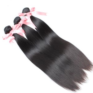 Greatremy Vente au détail non traitée Brésilienne Bundle Silky Heart Head Hair Extensions 3PCS 8 