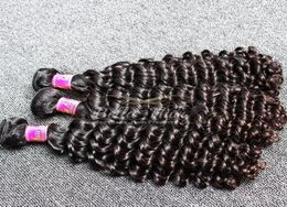 Trame de cheveux humains péruviens non transformés longueur mixte 834 pouces cheveux ondulés profonds 3 paquets trame de cheveux de couleur naturelle 6473240