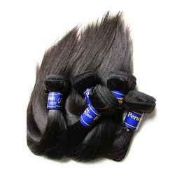 Onverwerkte Top 10a Grade Peruviaanse Vingin Hair Silk Straight 5 Bundels 500g Kavel natuurlijke kleur gesneden van het ene donor haar zeer zacht soepel