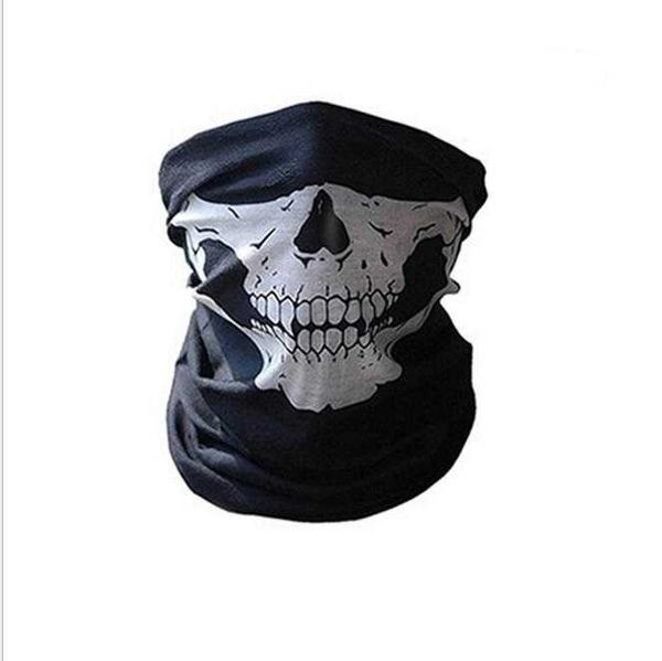 Unsex Crâne Demi Masque Écharpe Bandana Vélo Moto Foulards Écharpe Cou Masque Visage Cyclisme Sport Ski Biker Bandeau Fête Cosplay Masques