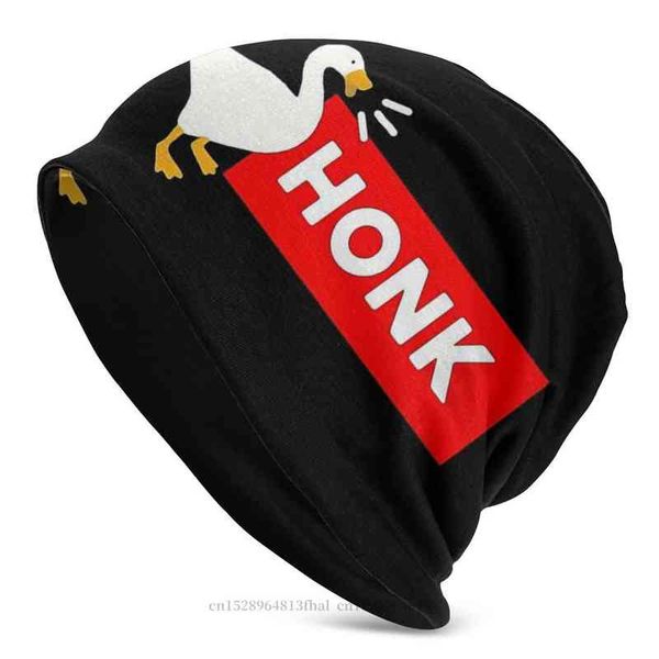 Untitled Goose Game Internet Meme Skullies Beanies Gorras Honk Knitted Hat Winter Bonnet Sombreros Hombres Mujeres Street Ski Cap