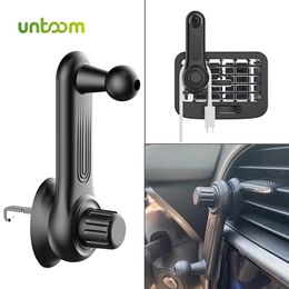 Untoom universel voiture évent Clip montage 17mm rotule pour voiture support de téléphone support bras d'extension sorties d'air crochet Clip support