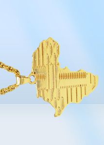 UODESIGN -merk Hiphop Africa ketting goudkleur hanger keten Afrikaans kaartcadeau voor menwomen Ethiopische sieraden trendy8124137