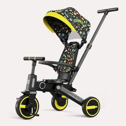 Uonibaby Children's Stroller 7 In 1 Multi-Kinetic Folding Tricycle Portable Lightweight Stroller kan in het vliegtuig zijn