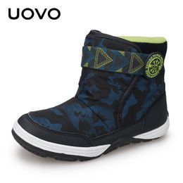 Uovo Winter Boots Kids Warm schoenen Brand mode Winterschoenen jongens en meisjes sneeuwlaarzen peuter fluweel schoenen maat 24-36# lj201201