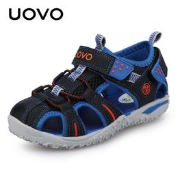 UOVO New Arrival Summer Beach Sandales Enfants Fermé Toe Sandales Toddler Sandales Enfants Mode Designer Chaussures pour garçons # 24-38 210306