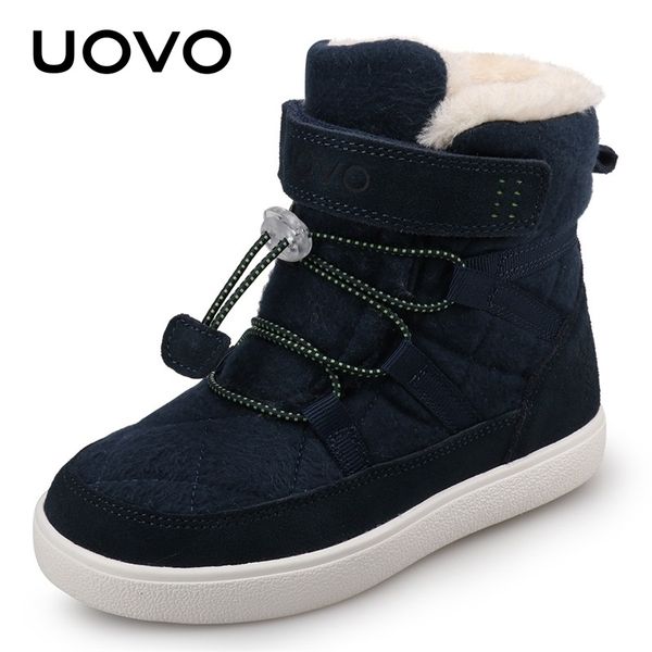 Uovo New Llegada Invierno Niños Botas de nieve Moda Niños Botas cálidas Boys y niñas Zapatos con forro de felpa # 31-37 201113