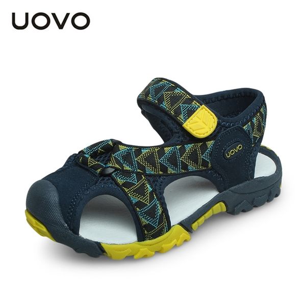 UOVO Sommer Jungen Schuhe Marke Kinder Sandalen Geschlossene Zehen Kinder Sandalen Hochwertige Sandalen für Kleine Große Jungen Eur 25#-35# 210306