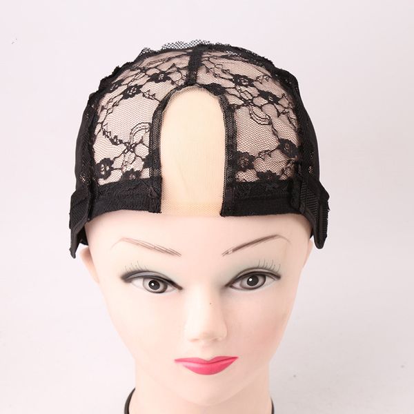 Upart Lace Wig Cap Dome Style Mesh Adustable Perruques Caps pour la fabrication de perruques et de peignes Noir Beige Flexiable Taille libre