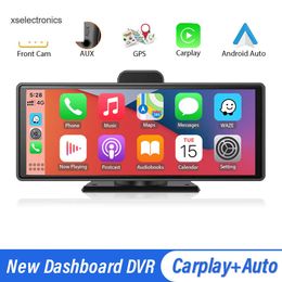 Update 10,26 Zoll 4K Auto DVR Carplay Dash Kamera USB Ladegerät Spiegel Android Auto Drahtlose Verbindung AUX Video Aufnahme FM Sender Auto DVR