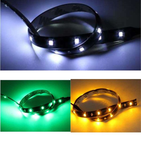 Mise à jour 4 pièces 30Cm 15-Led voiture camions moteur gril Flexible 6 couleurs bandes lumineuses étanches