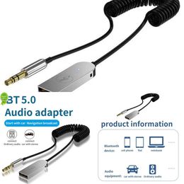 Mise à jour du récepteur Audio Bluetooth, Kit de voiture, adaptateur Aux, USB vers prise 3.5Mm, accessoires électroniques