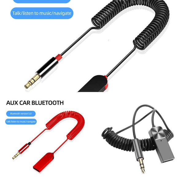 Mise à jour de l'adaptateur émetteur Aux sans fil Bluetooth USB 3.5Mm Jack Audio de voiture Aux Bluetooth 5.1 5.0 Kit mains libres pour émetteur récepteur de voiture