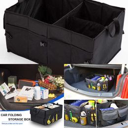 Organizador de maletero de coche actualizado, bolsa de almacenamiento de carga plegable, resistente al agua, caja de herramientas multiusos para camiones y SUV