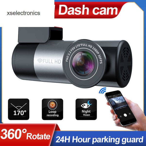 Actualización Dash Cam WIFI FULL HD 1080P Super Mini cámara para automóvil DVR Versión nocturna inalámbrica Grabadora de conducción con sensor G con voz multipaís DVR para automóvil