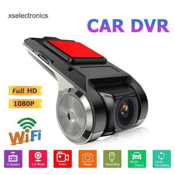 Mise à jour HD 1080P voiture DVR Dash enregistreur vidéo WIFI Android USB caméra Vision nocturne boucle enregistrement G-sensor 170 grand Angle registraire Dashcam voiture DVR