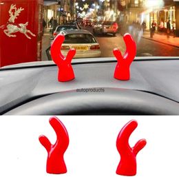 Update Nieuwe Elanden Hoorn Ornamenten Universele Kerstversiering 3D Stickers Auto Dashboard Decor Interieur Auto Motor Accessoires