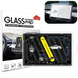 Update Nieuw Voor Tesla Model 3 Y 2022 2023 Middenconsole Anti Glare Gehard Glas Screen Protector HD Film Bescherming Scherm accessoires