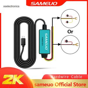 Mise à jour SAMEUO câble dur 12V Micro USB chargeur de voiture 3.5M Kit de fil dur pour voiture DVR Dash Cam Dashcam voiture caméra câble de charge voiture DVR