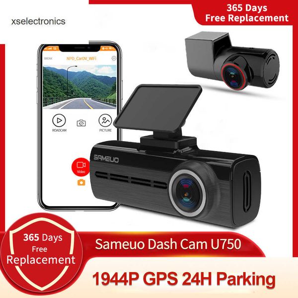 Mise à jour Sameuo U750 Dash Cam voiture Dvr 4K vue arrière GPS WIFI APP enregistreur vidéo inverse 24H moniteur de stationnement Dashcam Auto voiture caméra Dvr voiture DVR