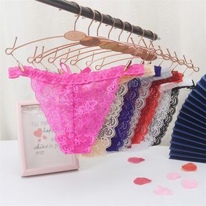 MISE À JOUR Sexy g string dentelle Ligne Bow noeud string Voir à travers la taille basse T Back sous-vêtements Lingerie vêtements pour femmes volonté et cadeau de sable