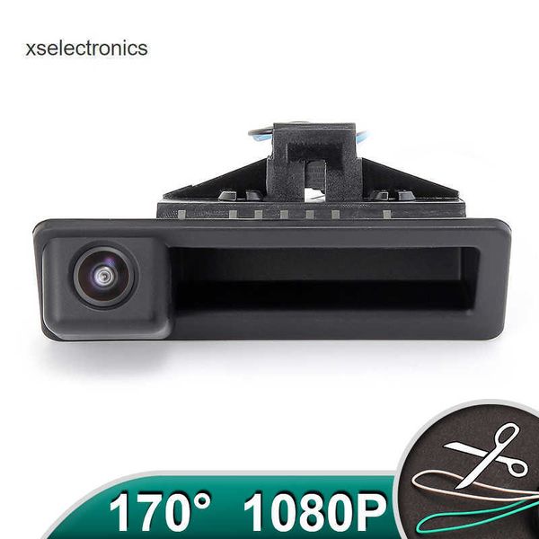 Actualización de vehículo HD AHD 1080P lente ojo de pez cámara de respaldo inverso para asa de maletero para BMW Serie 3 5 serie X5 X6 E39 E60 E70 E82 E90 coche DVR