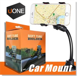 VERSION MISE À JOUR Support de voiture à bras long universel pour pare-brise, tableau de bord, support de voiture pour téléphone portable avec ventouse forte et pince en X pour i6641100